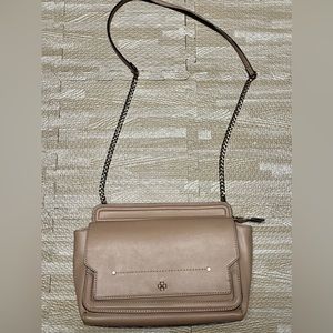 Ann Taylor Beige Pink Crossbody Bag